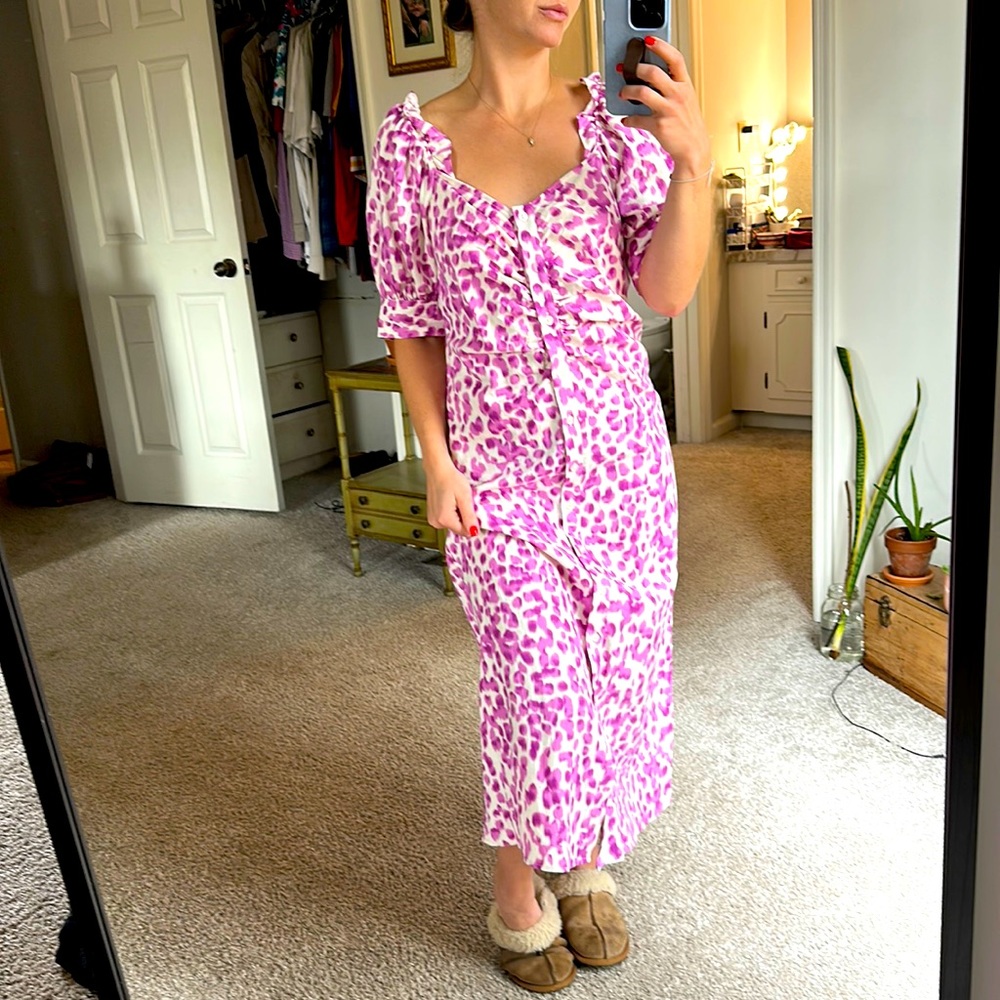 Pink Animal Print Dress - Small